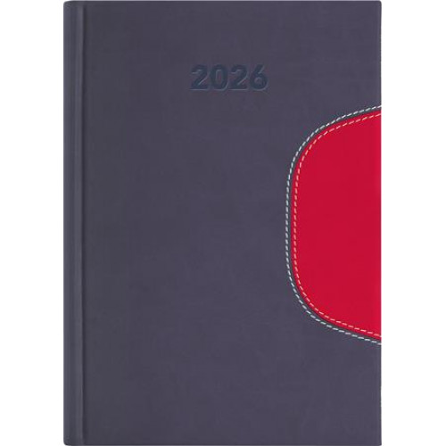 Dayliner Naptár tervező A5 napi Memphis szürke-piros (2026)