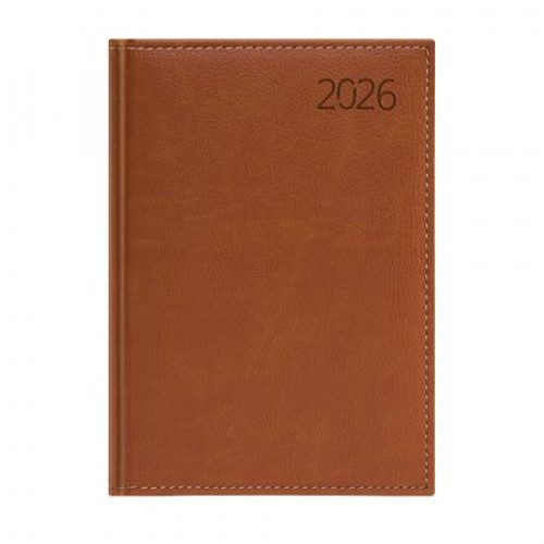 Toptimer Naptár tervező A5 napi műbőr Business barna (2026)