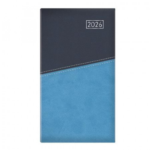 Toptimer Zsebnaptár álló elrendezésű Duplex kék-világoskék (2026)