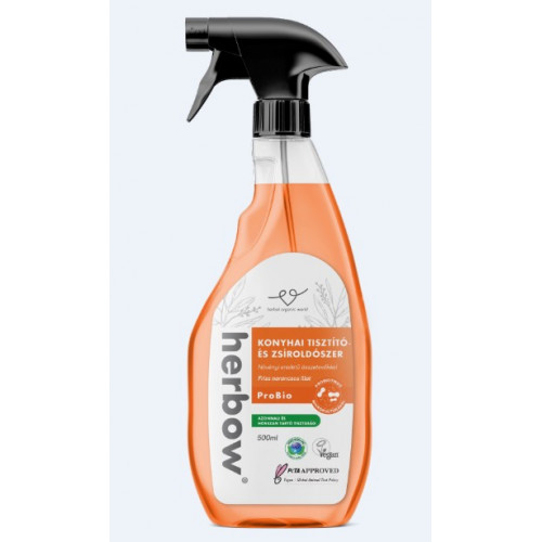 Herbow Konyhai tisztítószer és zsíroldó 500ml Probiotikus Spray Orange