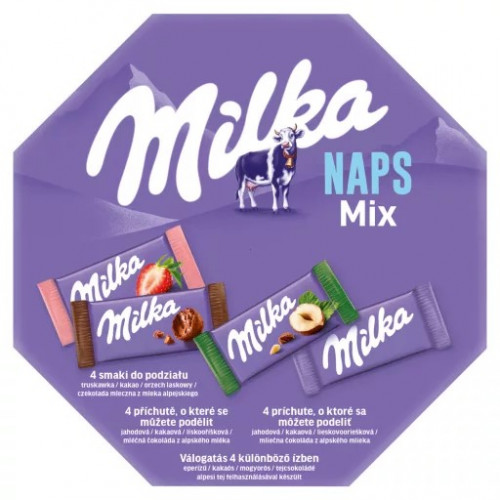 Milka Tejcsokoládé válogatás 138g Naps Mix