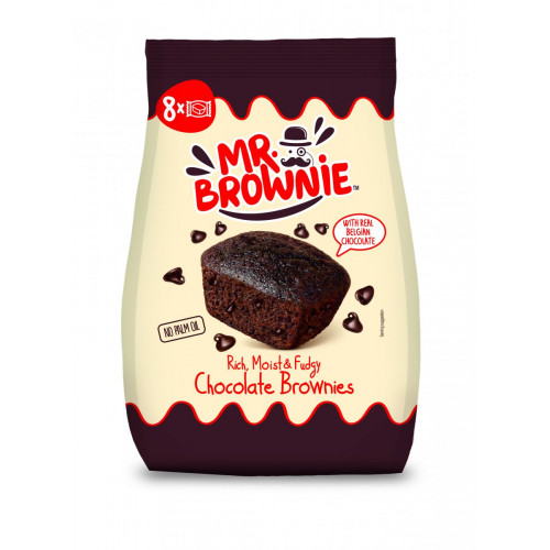 Mr. Brownie Mini sütemény 8x25g belga csokoládé darabos