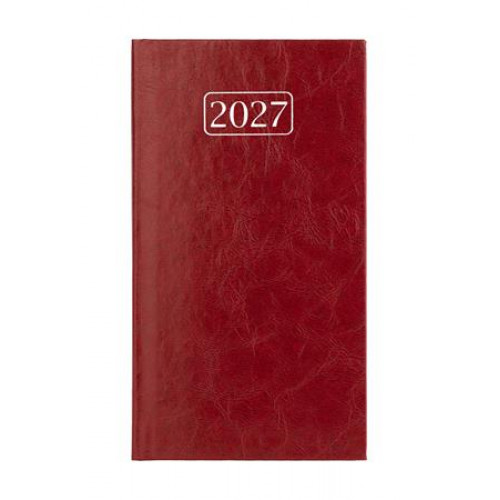 Victoria Office Zsebnaptár álló elrendezésű Chrono bordó (2027 évi)