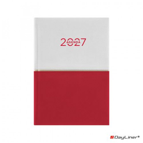 Dayliner Naptár tervező B6 heti Contrast fehér-piros (2027)
