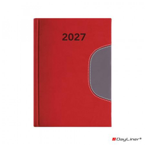 Dayliner Naptár tervező B6 heti Memphis piros-szürke (2027)