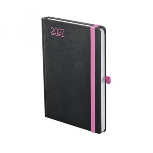 Toptimer Naptár tervező A5 heti Nero fekete-pink (2027)