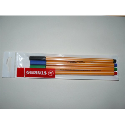 Stabilo Tűfilc készlet 0,4mm Point 88 4 különböző szín