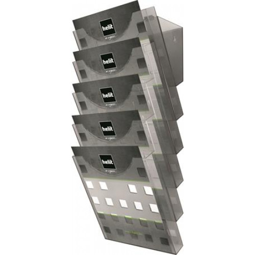 Helit Katalógustartó fali kiegészítővel A4 5 rekeszes