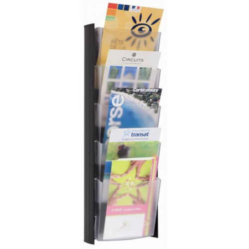 Alba Katalógustartó fali A5 5 rekeszes fekete