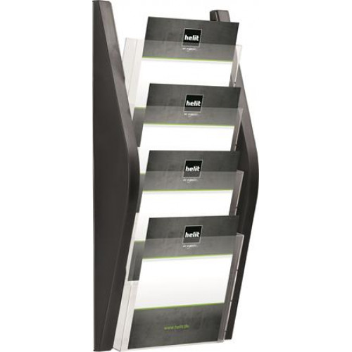 Helit Katalógustartó fali A4 4 rekeszes kék