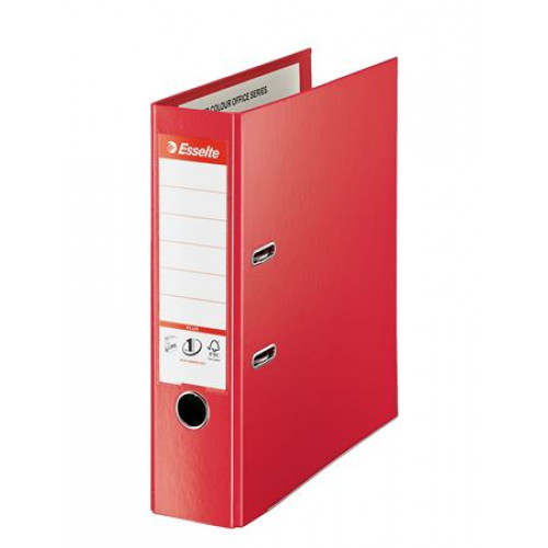 Esselte Iratrendező 80mm A4 élvédő sínnel Standard Plus Vivida piros