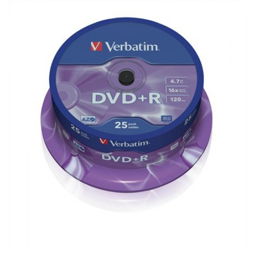 Verbatim DVD+R lemez AZO 4,7GB 16x hengeren
