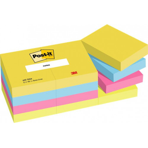 3M Postit Öntapadó jegyzettömb 38x51mm 12x100lap energikus színek