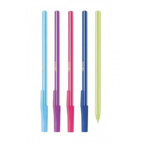 Ico Golyóstoll 0,7mm kupakos Signetta Mix kék tinta színes tolltest