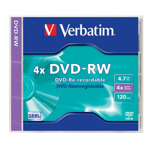 Verbatim DVD-RW lemez újraírható 4,7GB 4x normál tok