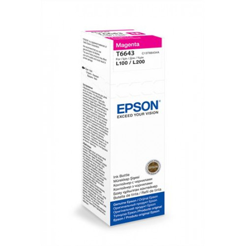 Epson T66434A10 Tintapatron L100 200mfp vörös 70ml