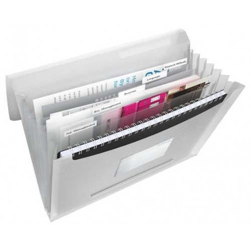 Esselte Harmonikamappa A4 PP 6 rekeszes Vivida fehér