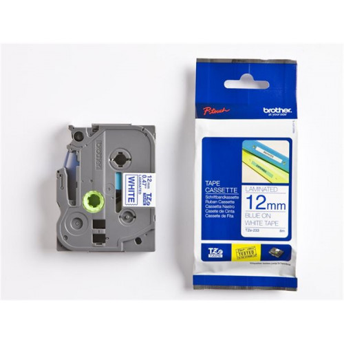 Brother Feliratozógép szalag 12mmx8m fehér-kék