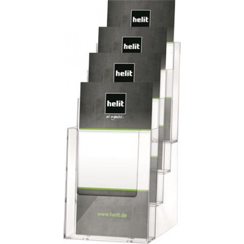 Helit Prospektustartó asztali 1/3 A4 4 rekeszes