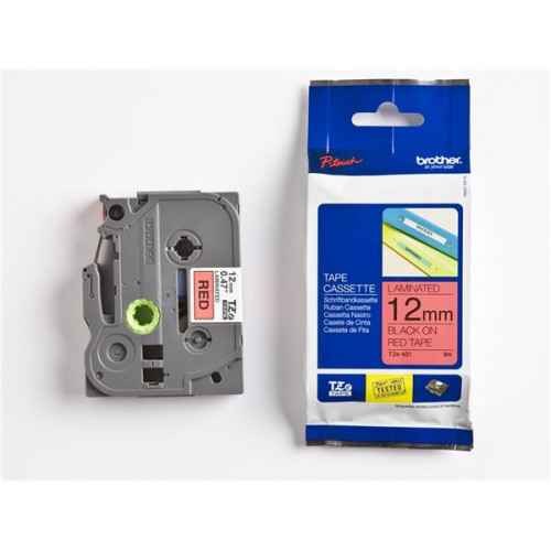 Brother Feliratozógép szalag 12mmx8m piros-fekete