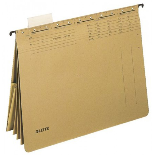 Leitz Függőmappa gyorsfűzős karton A4 Alpha kombi natúr