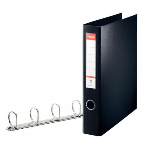 Esselte Gyűrűs könyv 4 gyűrű D alakú 60mm A4 maxi Jumbo Vivida fekete