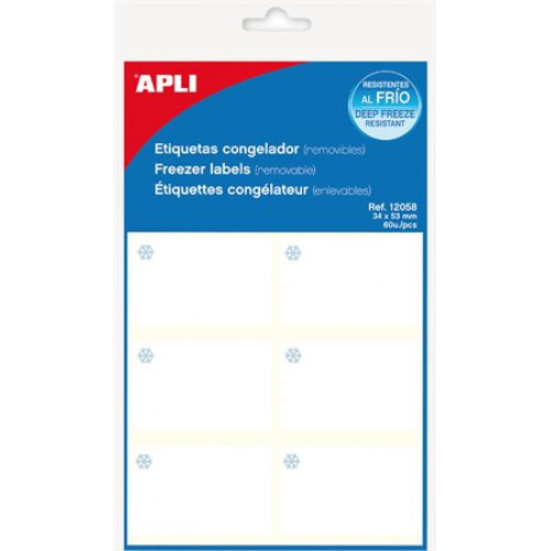 Apli Etikett 34x53mm fagyasztható kerekített sarkú A5 60 etikett/csomag
