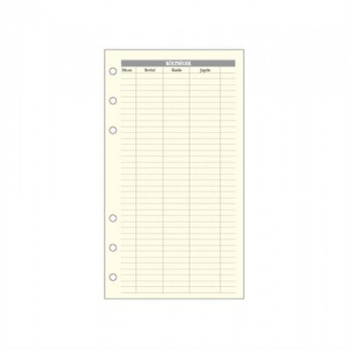 Saturnus Kalendárium betét költségtervező L