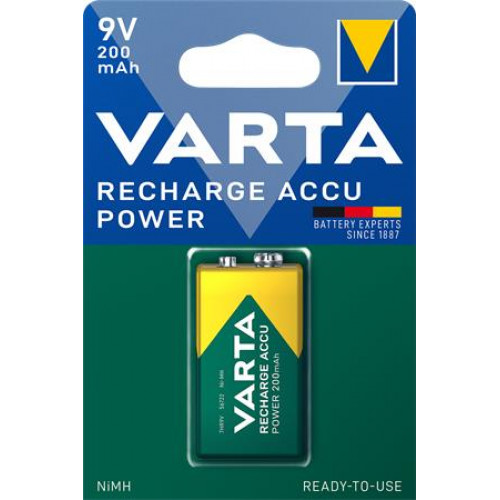 Varta Tölthető elem 9V 1x200mAh előtöltött Power