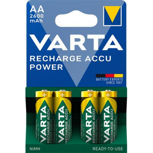 Varta Tölthető elem AA ceruza 4x2600mAh előtöltött Power