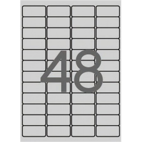 Apli Etikett 45,7x21,2mm poliészter időjárásálló kerekített ezüst 4800 etikett