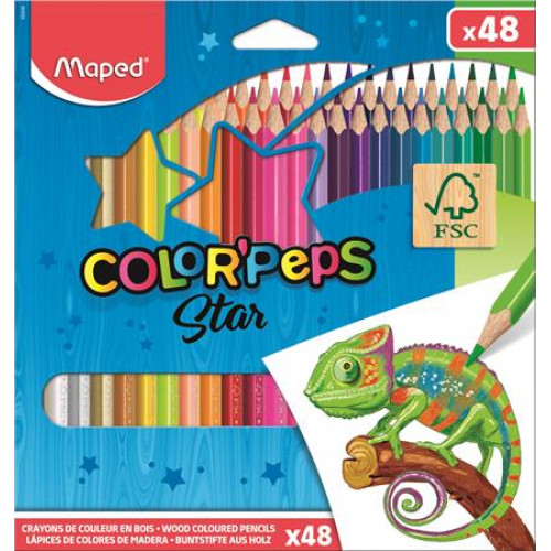 Maped Színes ceruza készlet háromszögletű Color Peps 48 különböző szín