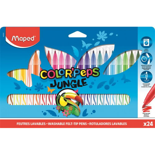 Maped Filctoll készlet 2,8mm kimosható Color Peps Jungle 24 kül. szín
