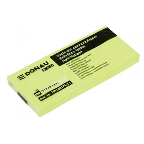 Donau Öntapadó jegyzettömb 38x51mm 3x100lap ECO sárga