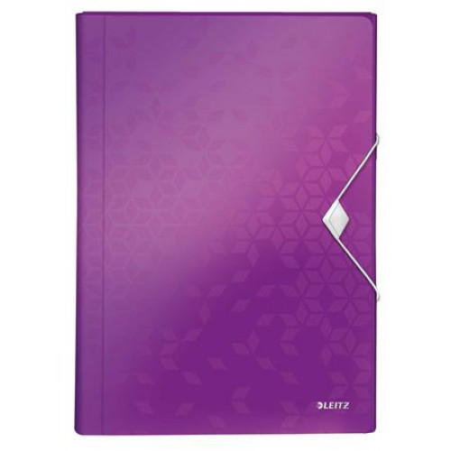 Leitz Harmonikamappa A4 PP 6 rekeszes Wow lila