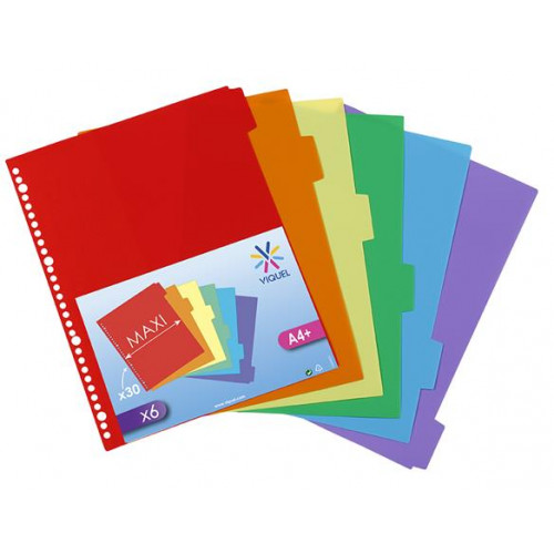 Viquel Regiszter műanyag A4 Maxi 6 részes