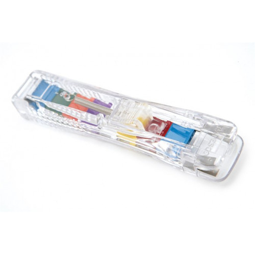 Rapesco Kapocsadagoló színes kapcsokkal Supaclip 40 átlátszó