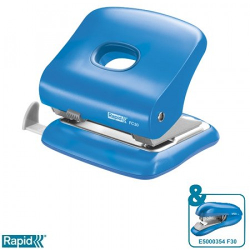 Rapid Lyukasztó 30lap FC30 élénk kék