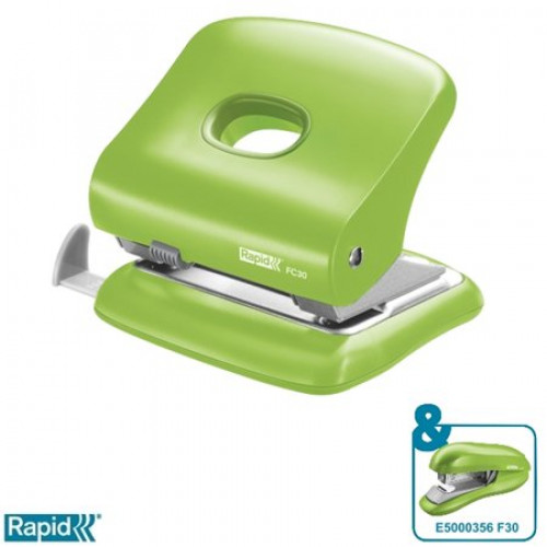 Rapid Lyukasztó 30lap FC30 élénk zöld