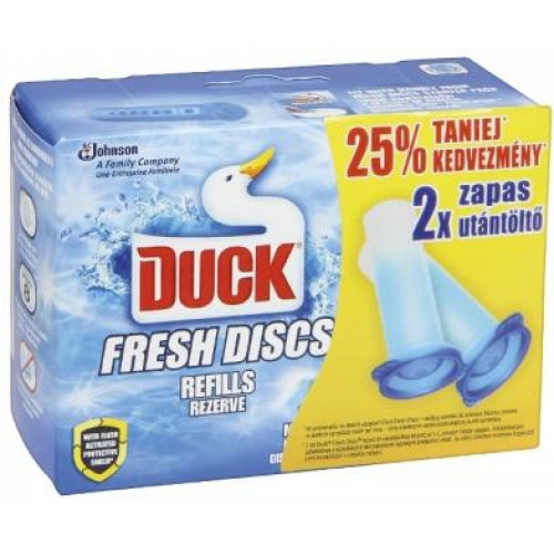 Duck WC fertőtlenítő öblítő korong utántöltő 2X36ml Marine Fresh