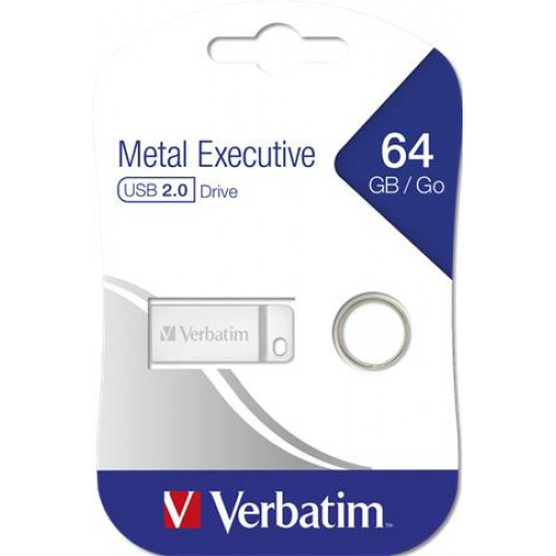 Verbatim Pendrive 64GB USB 2.0 Exclusive Metal ezüst