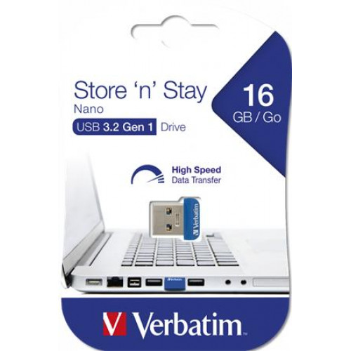 Verbatim Pendrive 16GB USB 3.0 80/25MB/sec Nano