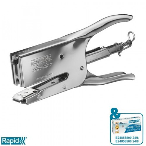 Rapid Tűzőgép kézi 24/6 24/8 50lap K1 Classic króm