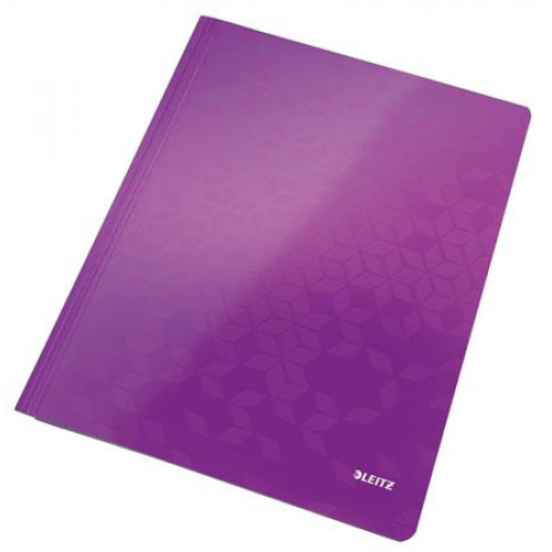 Leitz Gyorsfűző laminált karton lakkfényű A4 Wow lila