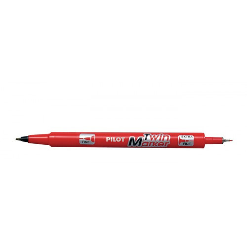 Pilot Alkoholos marker 0,8/2mm kétvégű Twin piros