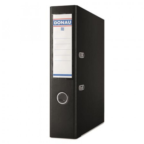 Donau Iratrendező 75mm A4 fekete élvédő sínnel Premium