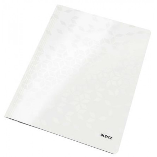 Leitz Gyorsfűző laminált karton lakkfényű A4 Wow fehér