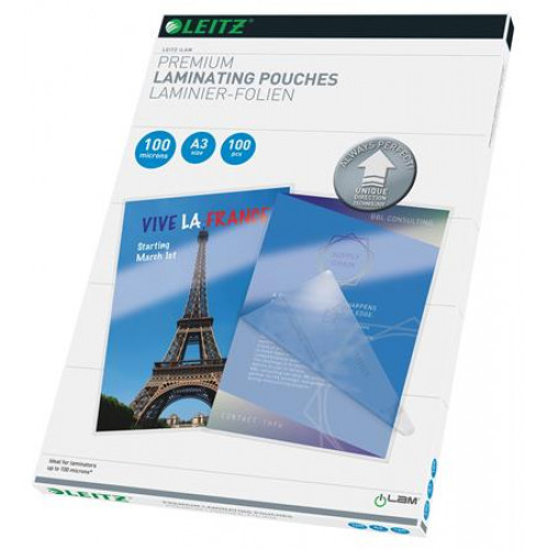 Leitz Meleglamináló fólia 100 mikron A3 fényes UDT technológiával iLam