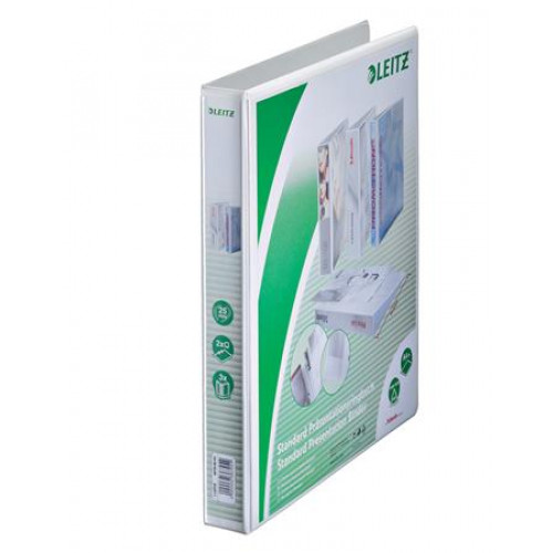 Leitz Gyűrűs könyv panorámás 2 gyűrű D alakú 44mm A4 Maxi PP fehér