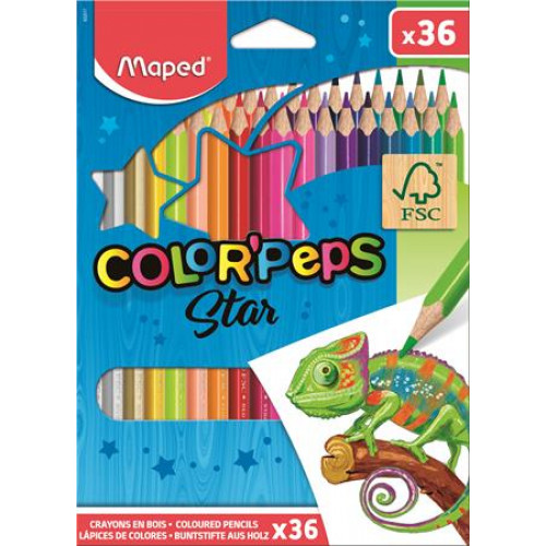 Maped Színes ceruza készlet háromszögletű ColorPeps 36 különböző szín